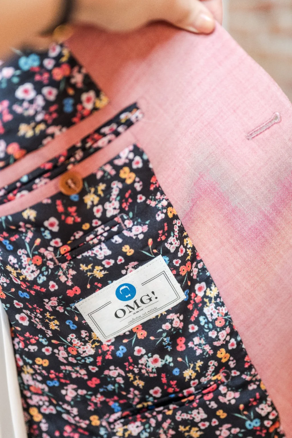 Doublure liberty fleuri, étiquette Oh My Guy